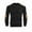 Black, variant on Mens Long Sleeve Shirts Casual Oversized Crew Neck Shirt Top Lightweight Pullover Sweatshirts with Elbow Patches Khaki M