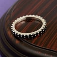 thumbnail image 3 of 2MM Round Shape Black Spinel 925 Sterling Silver Full Eternity Valentines Day Gifts Ring, 3 of 5