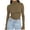Coffee, variant on Women's Comfortable Slim-Fit Long Sleeve Round Neck Base Layer 2025 Trendy Body-Shaping Design Soft Elastic Fabric Seamless Daily Wear Underlay