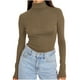 thumbnail image 3 of RKSTN Women's Mock Neck Long Sleeve Tops Oversized Turtleneck Slim Thermal Tight Underwear Long Sleeve T Shirts Womens Casusal Solid Plus Size Base Layer Loose Comfy Tees Shirt Fall Spring Clothes, 3 of 8