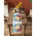 thumbnail image 4 of Hokiten Table Runners 48 Inches Long Dress Scarves, Summer Coastal Farmhouse Kitchen/Dining Table Runner, Short Coffee Tablerunners, Ocean Watercolor Shell Coral 13x48 Inch, 4 of 7