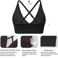 thumbnail image 3 of Sujetadores deportivos Evercute para mujer, ajustables, cuello en V profundo, acolchados, 3 of 5