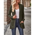 thumbnail image 4 of Lightweight and Cardigan for Women Solid Color Open Front Loose Fit Cardigans Soft Women Coat With Pokets Cogild, 4 of 6