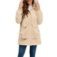 thumbnail image 5 of Breezora Women's Winter Mid Length Insulated Jacket Cozy Lined Large Collar Quilted Outerwear Coat XXL Size Khaki, 5 of 8