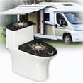 thumbnail image 6 of HELLHERO Comfortable and Practical for Household Universal Lid Cover Set for Toilet Adjustable Stretch Stretch Fit Cosmic Astrology Theme, 6 of 8