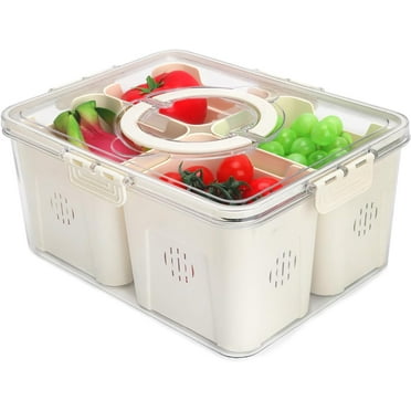 ZUEXT Clear Plastic Airtight Fruits Food Storage Containers