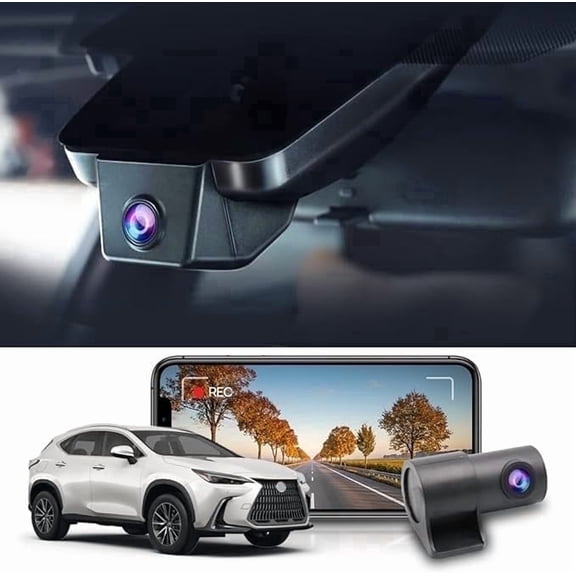 Fitcamx Front 4K Rear 1080P Dash Cam for 2023-2026 Lexus RX350 RX350h RX500h (Gen5/AL30), 128GB Card