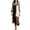 Black, variant on Lnmiateer Women Flowy Oversized Collared Shirt Maxi Dress Front Button Placket Side Slit Printed Boho Dress for Beach Commute Daily Occasions