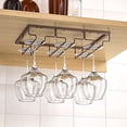 thumbnail image 7 of Wine Glass Rack Under Cabinet Kitchen 3 Rows Stemware Holder, 7 of 7