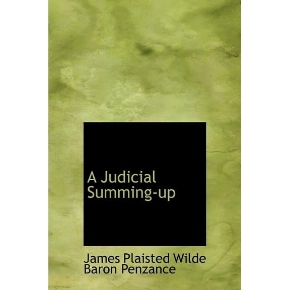 A Judicial Summing-Up (Hardcover)