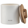 thumbnail image 3 of Bouclair White Ceramic Sugar Jar, 3 of 6