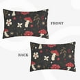 thumbnail image 4 of Naloa Fly Agaric and Flowers Pillowcase, Throw Pillowcase, Wrinkle-Free, Stain-Resistant with Hidden Zipper for Bedroom Sofa - 16"x24", 4 of 9