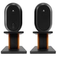 thumbnail image 1 of Pair JBL One Series 104 Powered Studio Monitors+8" Wood Desktop Speaker Stands, 1 of 11
