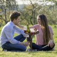 thumbnail image 2 of 2 In 1 Beach Wooden Folding Portable Picnic Table Hiking With Wine Glass Holder, Mini Table For Hiking, Camping, 2 of 5