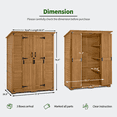 thumbnail image 6 of MCombo Large Outdoor Storage Shed with 6 Shelves, Outside Tool Wooden Storage Cabinet, 1738, 6 of 7