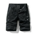thumbnail image 2 of Men's Heavy-Duty Multi-Pocket Cargo Shorts, Outdoor Beach Work Short Pants with Quick-Dry Fabric & Reinforced Hem ,Black M, 2 of 5