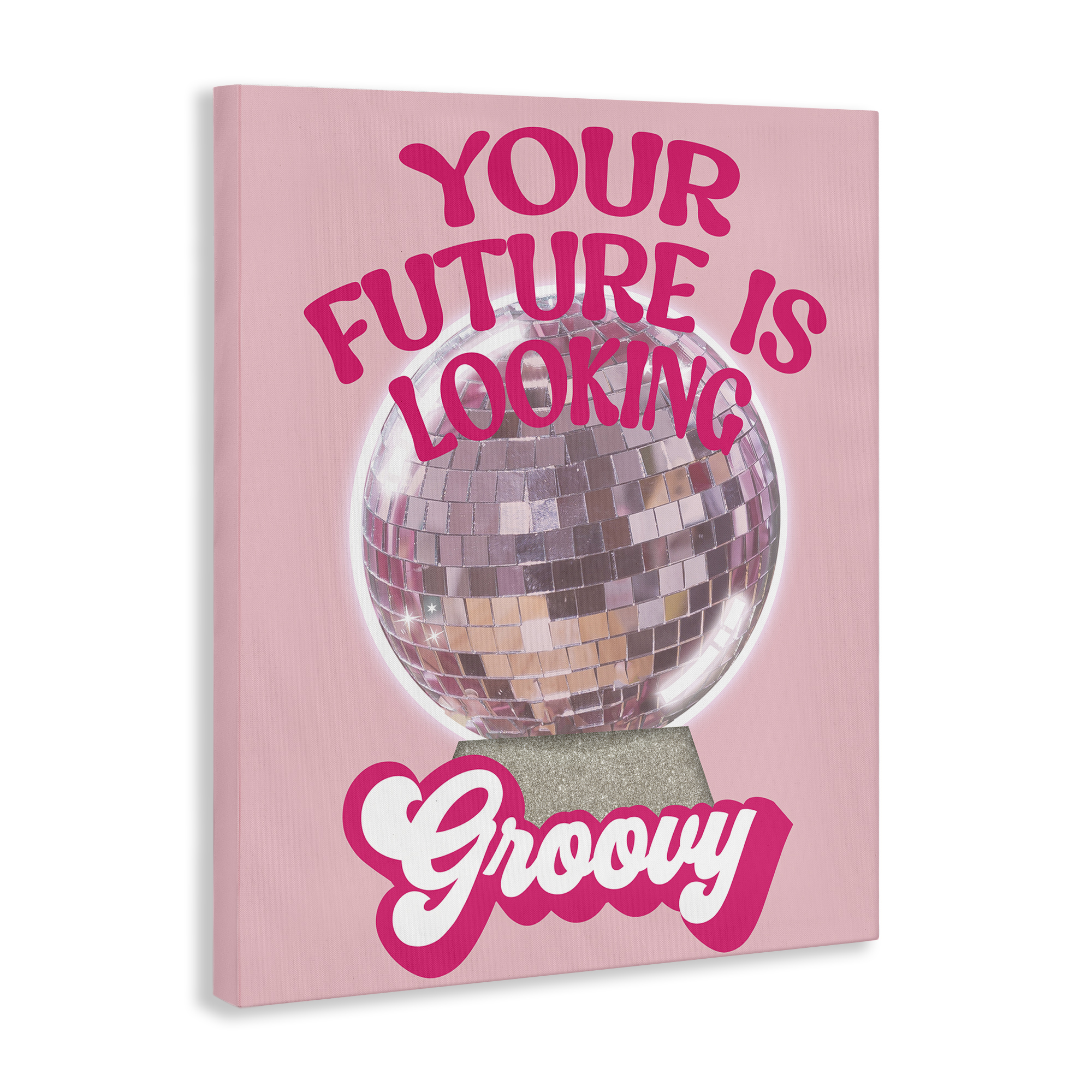 Stupell Industries Future Looking Groovy Disco Text & Numbers Painting Wrapped Canvas Art Print Wall Art, 16 x 20