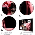thumbnail image 3 of Designart "Pink And Black Stylish Bag Champagne I" Fashion Metal Wall Decor, 3 of 5