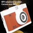 thumbnail image 5 of Xirurus Digital Camera 1080P 50MP HD Dual Lens Wireless 16X Digital Zoom Anti Shake Compact Point and Shoot Vlogging Camera with MP3 Games for Photography Video, Brown (4.33 inches / 11 cm), 5 of 9