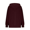 thumbnail image 4 of SuTry Women's Winter Casual Christmas Solid Round Neck Long Sleeve Pullover Blouse Sweatshirts for Holiday Easy to Pair Cozy Look(Red#1,M), 4 of 5