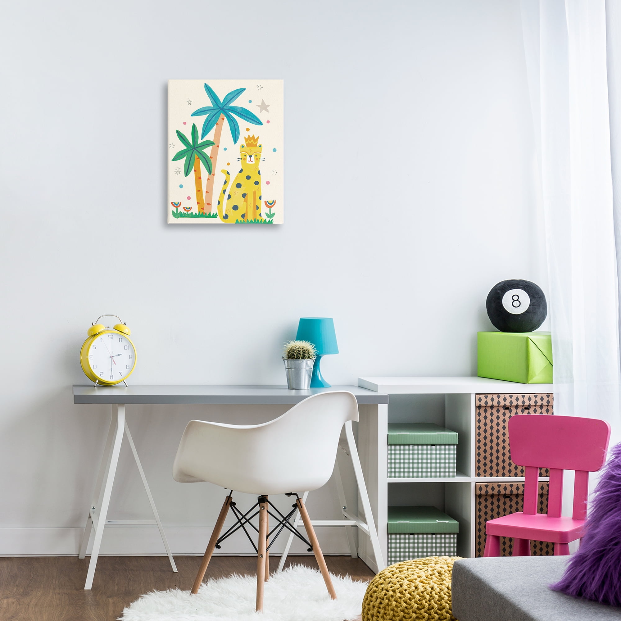 Stupell Industries Baby Cougar in Jungle Animals Painting Wrapped Canvas Art Print Wall Art, 16 x 20