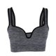 thumbnail image 3 of Mujer Yoga Fitness Stretch Entrenamiento Camiseta sin mangas Chaleco sin costuras Sujetador deportivo acolchado inalámbrico (Negro M), 3 of 5