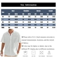 thumbnail image 2 of Short Sleeve Button-Down Shirts for Men,Men's Fashionable, Casual, Loose Short-sleeved Shirts With A Lapel And Comfortable Button Top,Lightweight Breathable Tops for Daily Casual Wear, 2 of 5