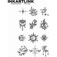 thumbnail image 3 of WWS-Tattoo Tech, 2 Sheets Medium Semi Permanent Tattoo, Adult Art Design Temporary Tattoos, Lasts 1-2 Weeks, Waterproof, Realistic Look, No Adhesive, No Reflection (Flower and Planet), 3 of 4