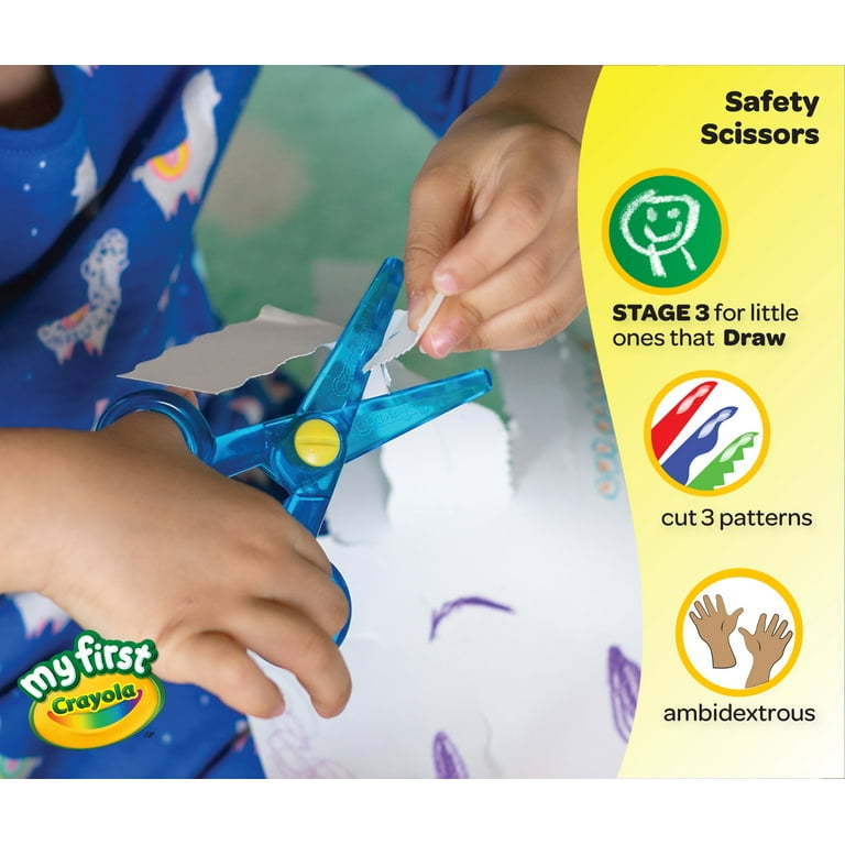 Crayola My First Safety Scissors, Preschool Supplies, Toddler Scissors,  School Supplies, 3 Ct 