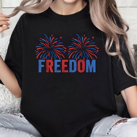 100% Cotton Unisex I Love The Taste of Freedom Matching Couple 4th of July T-Shirt