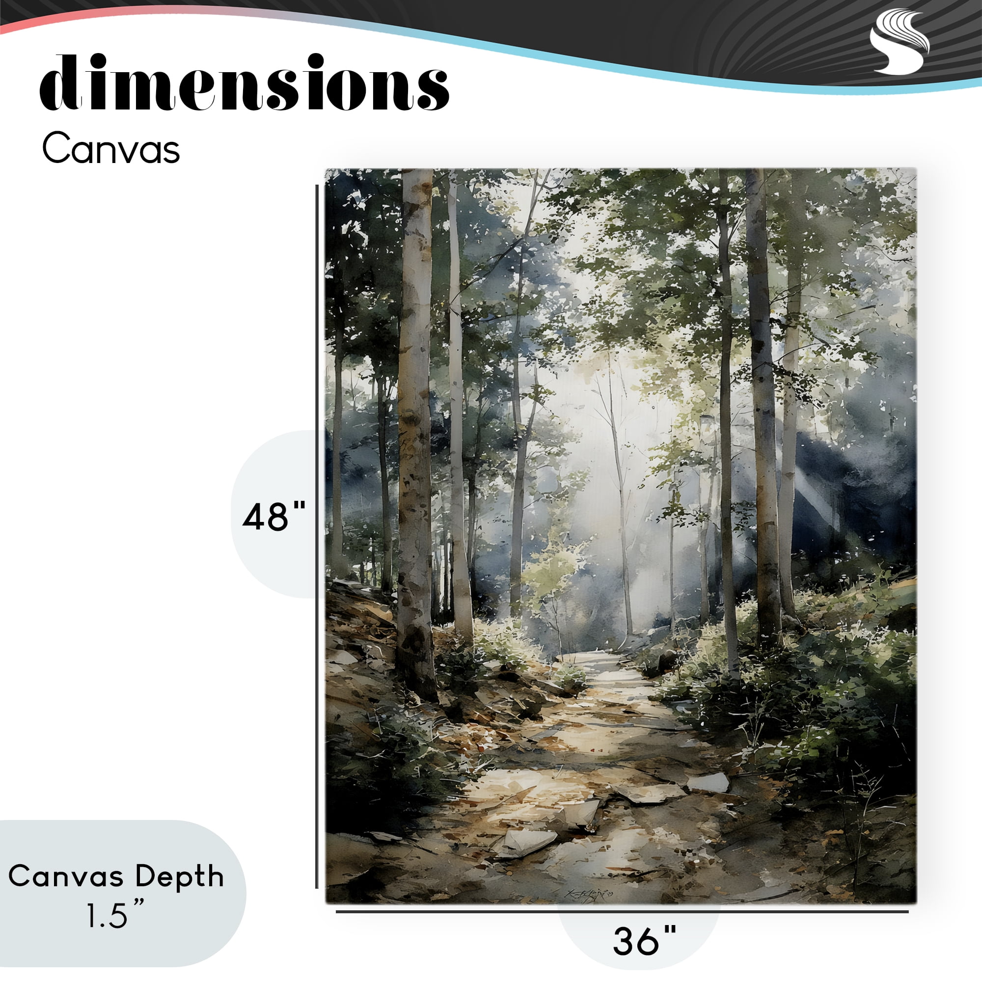 Stupell Industries Through The Woods Pathway Canvas Wall Art, design by Franklyn Gregory