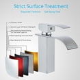 thumbnail image 4 of Wovier Chrome Waterfall Bathroom Sink Faucet with Supply Hose,Single Handle Single Hole Lavatory Faucet,Basin Mixer Taps Commercial, 4 of 7