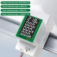 thumbnail image 4 of Yeacher AC50-300V/100A Digital Display Multifunctional Guide Rail Table Voltage Tester Ammeter LCD Screen Voltmeter with Backlight, 4 of 8