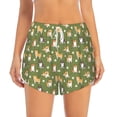 thumbnail image 2 of Daiia Shiba Inu Dog And Flower Pattern Women's 2 in 1 Running Shorts - Lightweight Athletic Workout Gym Yoga Shorts Liner with Phone Pockets-X-Large, 2 of 7