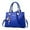 Blue, variant on Women's Leather Tote Purse Satchel Handbag For Everyday Carry And Use