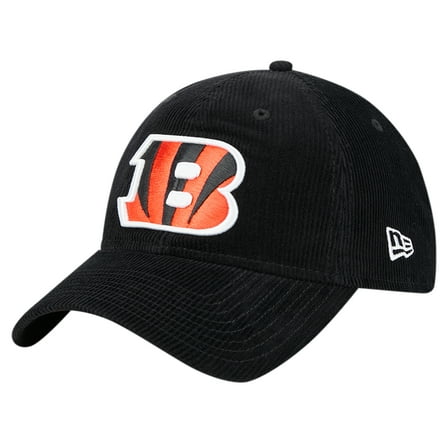 Men's New Era Black Cincinnati Bengals Corded 9TWENTY Adjustable Hat