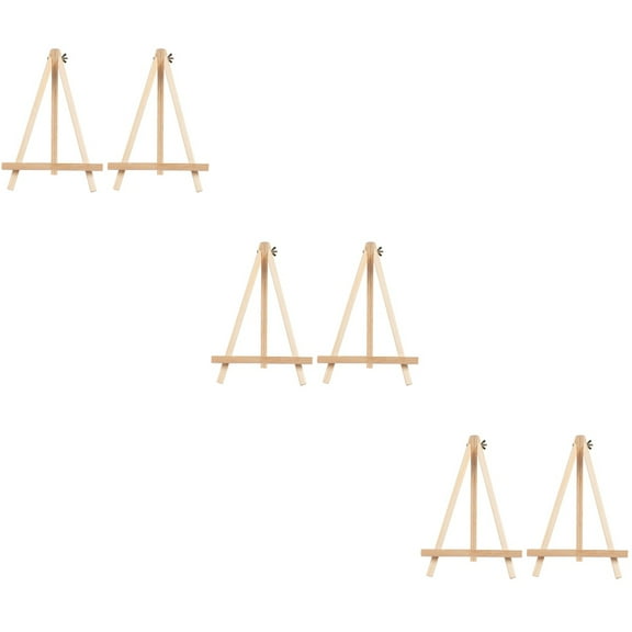 TAILTOSS Khaki Wooden Sketch Easel Adjustable for Small Artwork and Pictures 6Pcs