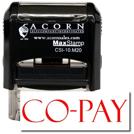 Self-Inking Co-Pay Stamp with Purple Ink