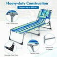 thumbnail image 5 of Gymax 2PCS Outdoor Beach Lounge Chair Folding Chaise Lounge w/ Pillow Blue & Green, 5 of 5