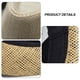 thumbnail image 3 of Sombreros de paja para hombres y mujeres con circunferencia de 56-58 cm, sombreros de ala corta, sombreros de verano, sombreros de jazz retro casuales, 3 of 5