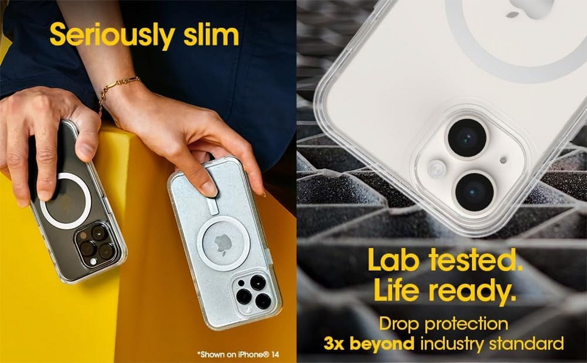 OtterBox Symmetry Series+ Case With MagSafe for iPhone 15 Pro Max, Clear