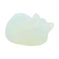 thumbnail image 3 of NFTIGB Crystal Sleeping Cat Stone 1.42 inches / 3.6 cm Cute Statue Office Desk Decoration White, 3 of 5