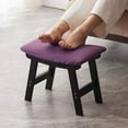 thumbnail image 1 of Foot Stool Ottoman and Footstool Small Sofa Foot Rest Bamboo Foot Stool Under Desk Extra Seating for Living Room Bedroom and Kitchen (Natural Stool Legs - Surface), 1 of 7