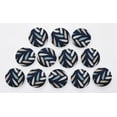 thumbnail image 6 of IBA Indianbeautifulart Blue 2 Holes Canvas Round Buttons For Sewing 1 Inch Stripe & Artistic Leaves Printed Handmade Decorative Buttons Pack Of 50, 6 of 7