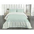 thumbnail image 3 of Ambesonne Shabby Flora Quilted Bedspread Set 3 Pcs, Ornaments and Dots, Queen Size, Almond Green Cream White, 3 of 5