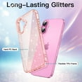 thumbnail image 3 of JETech Glitter Case for iPhone 16 6.1-Inch, Bling Sparkle Shockproof Phone Bumper Cover, Cute Sparkly for Women and Girls (Pink), 3 of 7