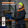 thumbnail image 4 of RefrigiWear Women's Two-Tone HiVis Insulated Softshell Jacket, 4 of 6