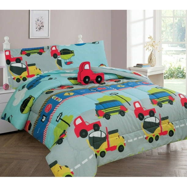 Twin Kids Toddler Bed In Bag 6pc, Will Twin Size Sheets Fit A Toddler Bed