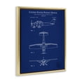 thumbnail image 3 of Stupell Industries Rustic Lodge Aircraft Patent Blueprint Gold Floating Frame Canvas Art, 25 x 31, by Karl Hronek, 3 of 8