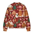 thumbnail image 5 of DISNIMO Christmas Tree Printed Sweatshirts for Women Snowman Printed Jackets Coat Zip Up Outwear Casual Sweatshirt Jacket with Pockets, 2XL, 5 of 7